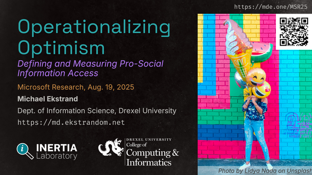 Title slide for Operationalizing Optimism