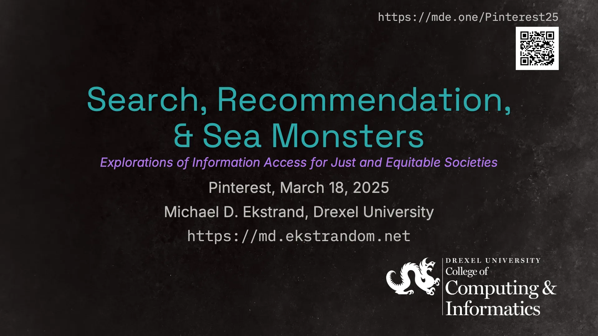 Slide from Pinterest talk