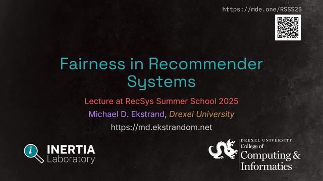 Talk title slide