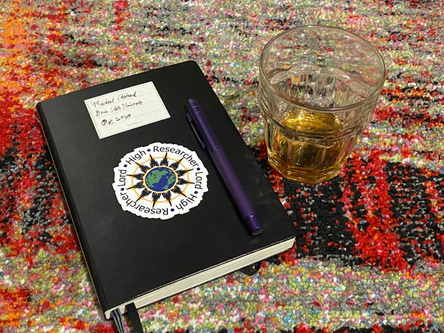 Whiskey and my notebook